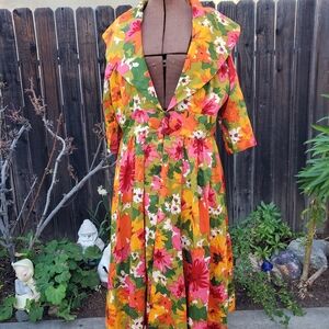 Trashy Diva Multicolor Floral Long Sleeve Over Coat